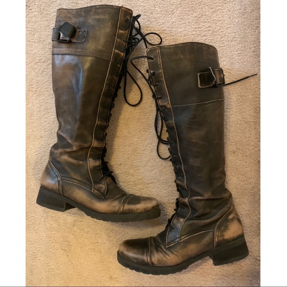Vintage style combat boots